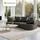 Juskys Sofa Tirano - Ecksofa L-Form, inkl. Kissen, 4-Sitzer Eckcouch, Samt Dunkelgrau &