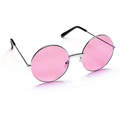Brille "Hippie", 6 cm Ø, rosa