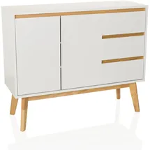 hjh living Kommode mit 3 Schubladen, 2 Türen TAROLO I Sideboard Weiß