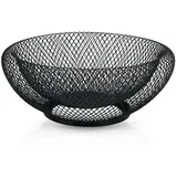 Intirilife Obstkorb Metall Schwarz 25 x 9,8 cm