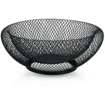 Intirilife Obstkorb Metall Schwarz 25 x 9,8 cm