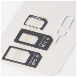 AccuCell SIM-Kartenadapter 4in1, Adapter Micro-SIM auf SIM, Nano-SIM auf SIM, Nano-SIM auf Micro-SIM