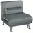 Homcom Schlafsessel 75 x 75 x 70 cm Grau mit Kissen
