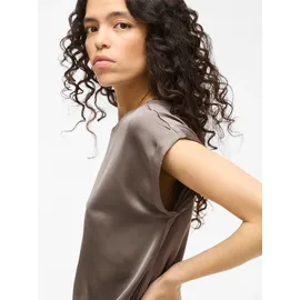 VILA Viellette S/S Satin Top Schwarz 40