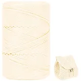 ZHANGXIAOMIN Polyester Garn 3mm X 225m,Makramee Garn 3mm,Makramee Band,Polypropylene Yarn,Geflochten Makramee Schnur Farbig,garn Zum Häkeln Für Stricken,Dekoration DIY Handwerk (Creme)