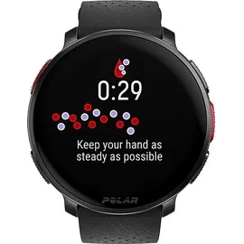 Polar Vantage V3 BT 47 mm Aluminiumgehäuse schwarz Silikonarmband blau L