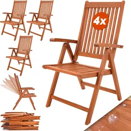 CASARIA Vanamo Gartenstuhl 55 x 70 x 106 cm Braun 4 St.