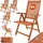 CASARIA Vanamo Gartenstuhl 55 x 70 x 106 cm Braun 4 St.