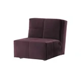 Nehl Schlafsessel Solino Velours 85 x 85 x 102 cm Lila mit Schlaffunktion