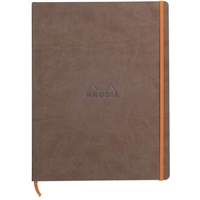 Rhodia Notizbuch A4+, 80 Blatt, liniert, Kopfleiste, 90g, Schokoladenbraun