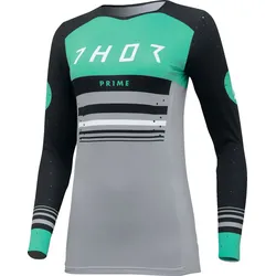 Thor Prime Blaze, Trikot Damen - Grau/Schwarz/Türkis - XL