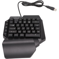 Annadue Einhändige Mechanische Gaming-Tastatur, 39 Tasten, RGB-beleuchtete -Gaming-Tastatur mit Handballenauflage, Ergonomisches Design, rutschfeste, wasserdichte Mechanische