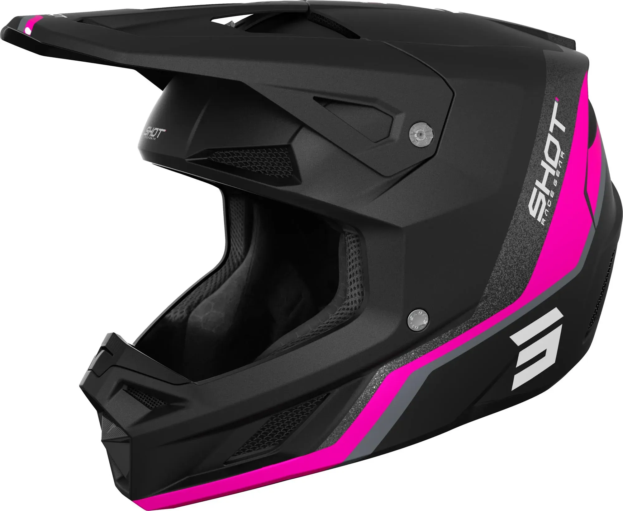 Shot Speed Atomic Mips Motorcross helm, pink, XL Voorman