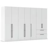 Rauch Kleiderschrank RAUCH "Drehtürenschrank Schrank Garderobe Wäscheschrank Schlafzimmer AVOLA", weiß (alpinweiß), B:315cm H:229cm T:54cm, Holzwerkstoff, Schränke, Kleiderschrank, mit hochwertigen Stangengriffen in Schwarz aus Metall MADE IN GERMANY