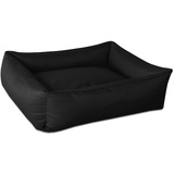 BedDog Hundebett MAX, Hundekissen mit abziehbaren waschbaren Bezug, Hundekorb, Hundesofa, für große Hunde, XXL, schwarz