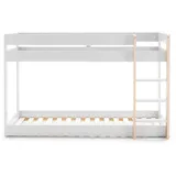CaliCosy Etagenbett 90 x 190 cm Holz lackiert weiß