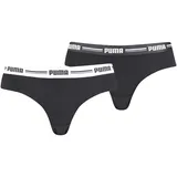 Puma Damen Iconic Brazilian Briefs 603043001 Pack, Farbe:Schwarz, Wäschegröße:L, Artikel:-200 Black L