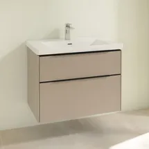 Villeroy & Boch Waschbeckenunterschrank 2 Auszüge 77,2 x 57,9 x 47,8 cm Taupe/Volcano black