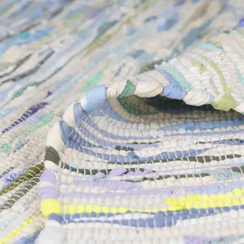 Myflair Teppich "Ameer", bunt (blau, grün mix), B:120cm H:10mm L:170cm, Baumwolle, Polyester, MYFLAIR MÖBEL & ACCESSOIRES, Teppiche, Teppich, Handweb Teppich, 90% Baumwolle, handgewebt, Scandi