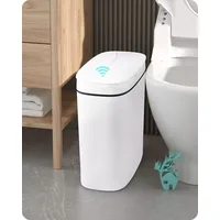 Baffect Bad Mülleimer Mit Sensor 9,5 L, Schmal Mit Deckel Für Badezimmer, Automa