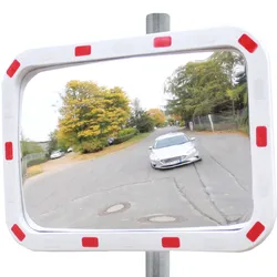 TRUTZHOLM Verkehrsspiegel eckig 40x60cm Sicherheitsspiegel Straßenspiegel