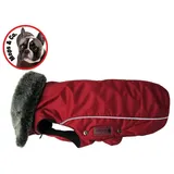 Wolters Hundemantel Winterjacke Amundsen für Mops & Co. rot rot Größe: 40 cm / Rückenlänge: 37 cm Halsumfang: 45 cm / Brustumfang: 57 - 70 cm