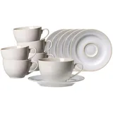 Ritzenhoff & Breker Laredo Kaffeetassen mit Untertassen 220 ml 6er Set