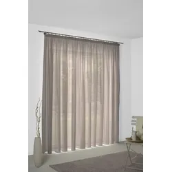 Vorhang WIRTH "Sunday", braun, B:142cm H:265cm, Baumwolle, Polyester, Gardinen, nach Maß