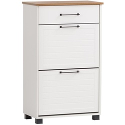 Tchibo - Schuhschrank »Jelda« - 62,5x34x102cm - schwarz - Holz / Metall / Kunststoff