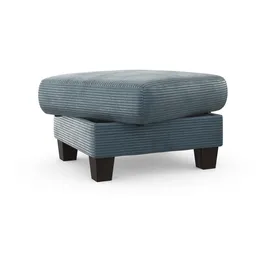 Home Affaire Polsterhocker Summer Cord 77 x 48 x 67 cm Blau/Grau