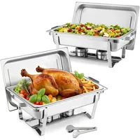 Vevor rechteckiger Chafing Dish Set 8,5 L Speisenwärmer (2