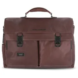 Piquadro Harper Aktentasche Leder 43 cm Laptopfach  braun