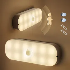 1Stück Weiße LED-Bewegungsmelder-Nachtlicht, Schlafzimmer-Küchenschrank-Nachtlampe