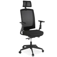 KADIMA DESIGN Ergonomischer Bürostuhl aus Textil | Schwarz |