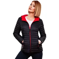 Marikoo Damen Steppjacke Übergangsjacke gesteppte Jacke mit Kapuze Frühjahr Stepp B857 [B857-Asr-Navy-Gr.M] - M