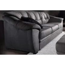 sit&more 3-Sitzer Safira, inklusive komfortablem Federkern, wahlweise mit Bettfunktion schwarz