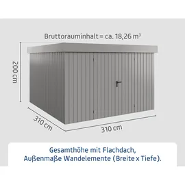 EcoStar Gerätehaus 3,33 x 3,25 m Grau