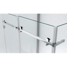 Glaszentrum Hagen GZH Eck-Duschkabine mit Schiebetür rechts 120 x 195 cm Transparent ESG Glas