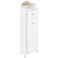 SoBuy Badezimmerschrank Weiß Holzwerkstoff, 44x80x31 cm, Badezimmer, Badezimmerschränke, Midischränke