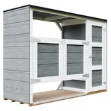 TIMBELA Mülltonnenbox 2er 240 l 217 x 159 cm grau