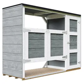 TIMBELA Mülltonnenbox 2er 240 l 217 x 159 cm grau