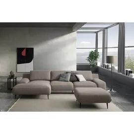 Designwerk Ecksofa DESIGNWERK "Forma L-Form, zeitloses Designsofa mit aktuellem Fuß", beige (liver), B:344cm T:162cm, 100% Polyester;Struktur 98% Polyester, 2% Acryl, Sofas, Ecksofa, in hochwertiger Verarbeitung & tollem Sitzkomfort