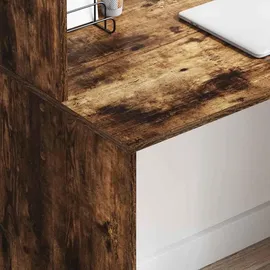vidaXL Schreibtisch Geräucherte Eiche 102 x 50 x 124 cm Holzwerkstoff
