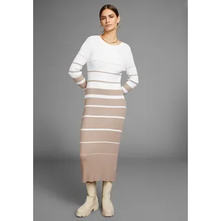 hechter paris Strickkleid mit Streifen - NEUE KOLLEKTION Gr. 40 N-Gr, taupe-gestreift, , 16706314-40 N-Gr