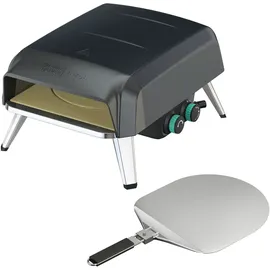 Tefal Pizzaofen "Jamie Oliver by Tefal Pizza Pronto, kompakter Gaspizzaofen für Zuhause", schwarz, B:45cm H:30cm T:58,3cm, Pizzaöfen, 360 drehender Pizzastein, bis zu 400 C, inkl. Pizzaschaufel, JM4168