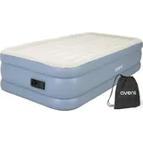 Avenli Luftbett mit integrierter Pumpe - Grau, Hellblau, Kunststoff, Uni, Höhe ca. 46 cm