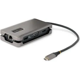 Startech StarTech.com USB-C Multiport Adapter - USB Hub 100W Power Delivery Pas USB C Dockingstation/Laptop Dock - Mini/Reise Dock USB C Adapter - 30 cm Integ. Kabel mit Kabelschlitz