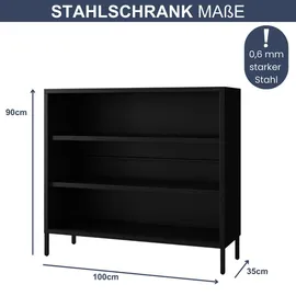 Jan Nowak Kommode 90 x 100 x 35 cm Schwarz