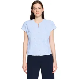Betty & Co Hemdbluse mit Stickerei Blau/Weiß 42