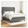 vidaXL Boxspringbett mit Matratze Dunkelgrau 140x200 cm Stoff